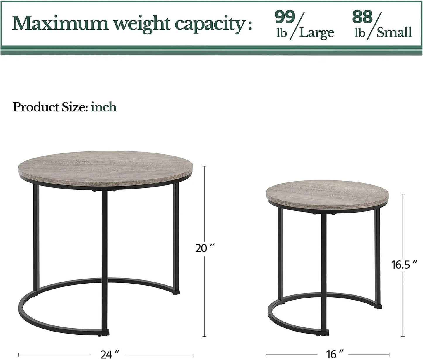 Comfort corner Coffee Table Set of 2