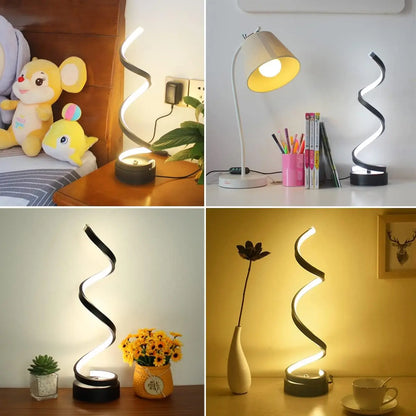 Modern Minimalist Dimmable Spiral Table Lamp