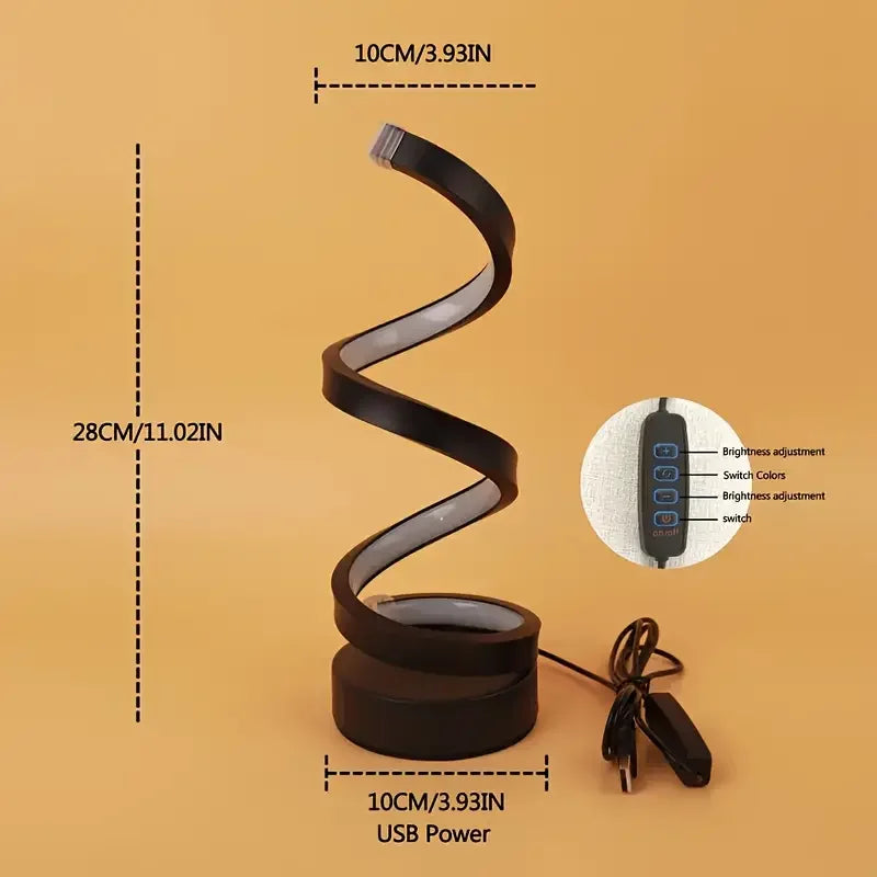 Modern Minimalist Dimmable Spiral Table Lamp