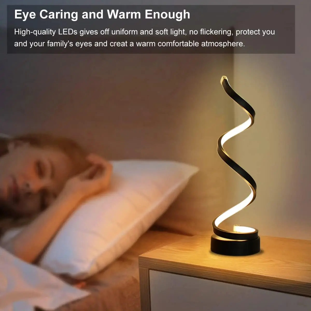 Modern Minimalist Dimmable Spiral Table Lamp